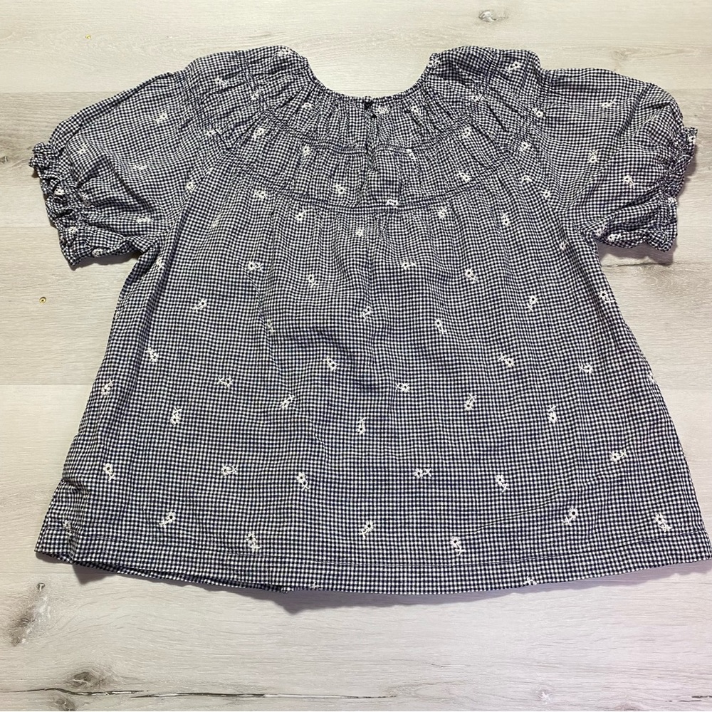 Madewell Black and White Gingham Blouse - Picture 3 of 13